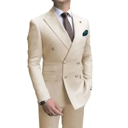 New Casual 2-piece Double Breasted Men's Suit
