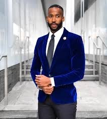 Royal Blue Velvet Suit