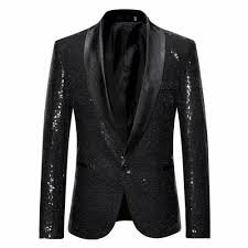 Men Suit Glitter Shawl