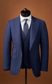 Blue Notch Lapel Suit